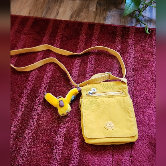 Yellow Kipling Crossbody Bag - Picture 1 of 7